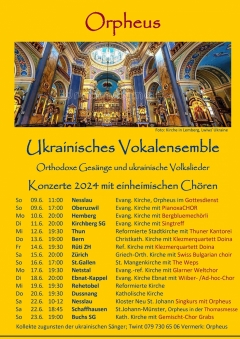 Tournée de concerts en Suisse - 2024