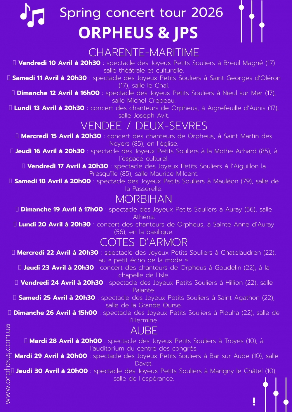 Spring Tour 2026 - JPS & ORPHEUS